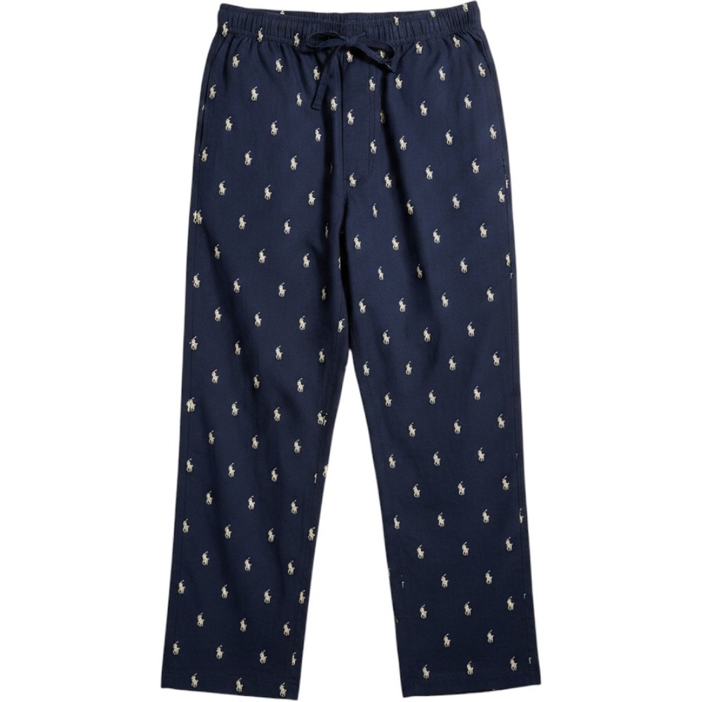 Polo by Ralph Lauren Men's Navy Pajama Lounge Pants Large Pony Logo Print Sz 3X